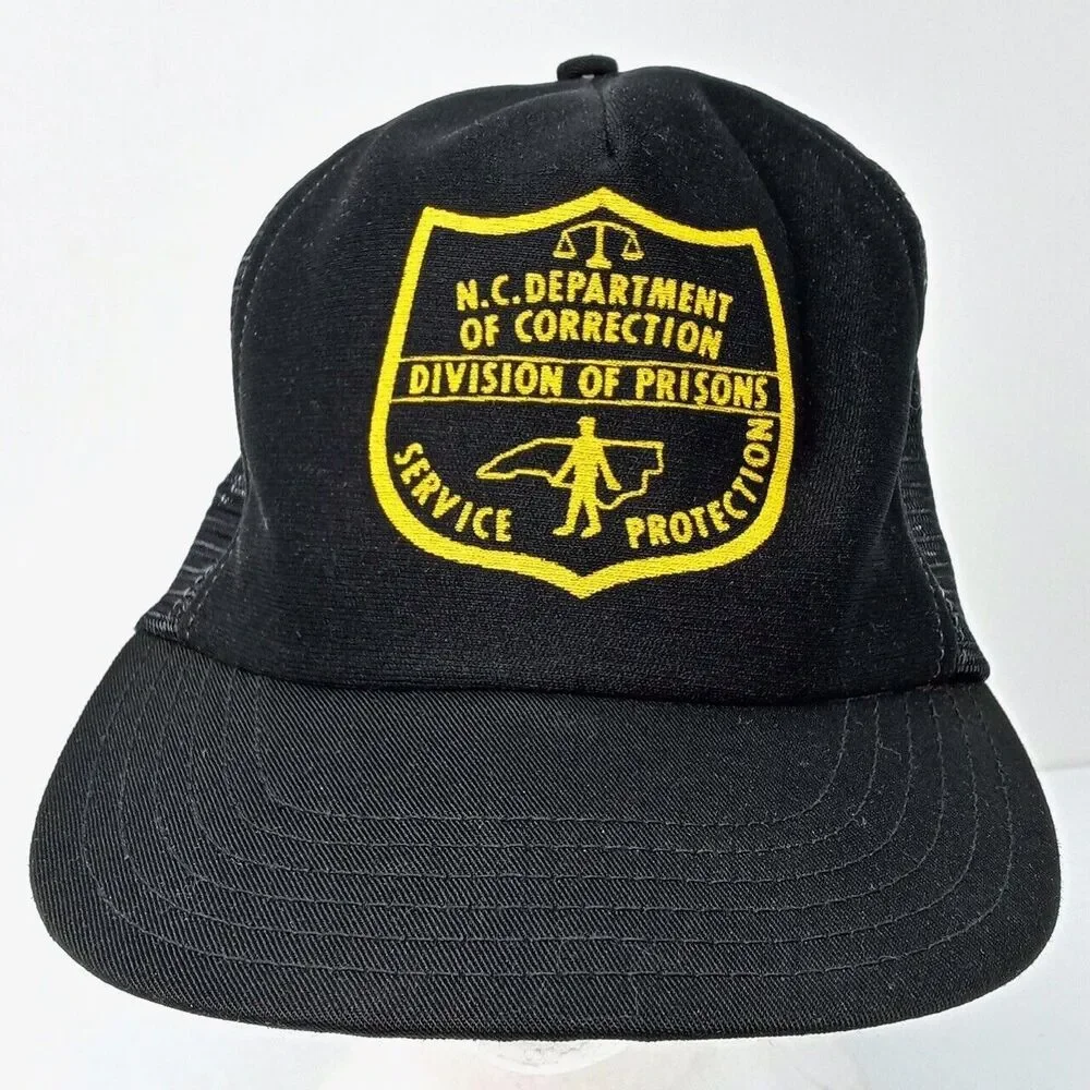 *READ* Vintage North Carolina Dept of Correction Made in USA Snapback Cap Hat